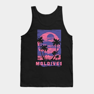 Maldives Souvenir Lifestyle Cyberpunk Vacation Trip Tank Top